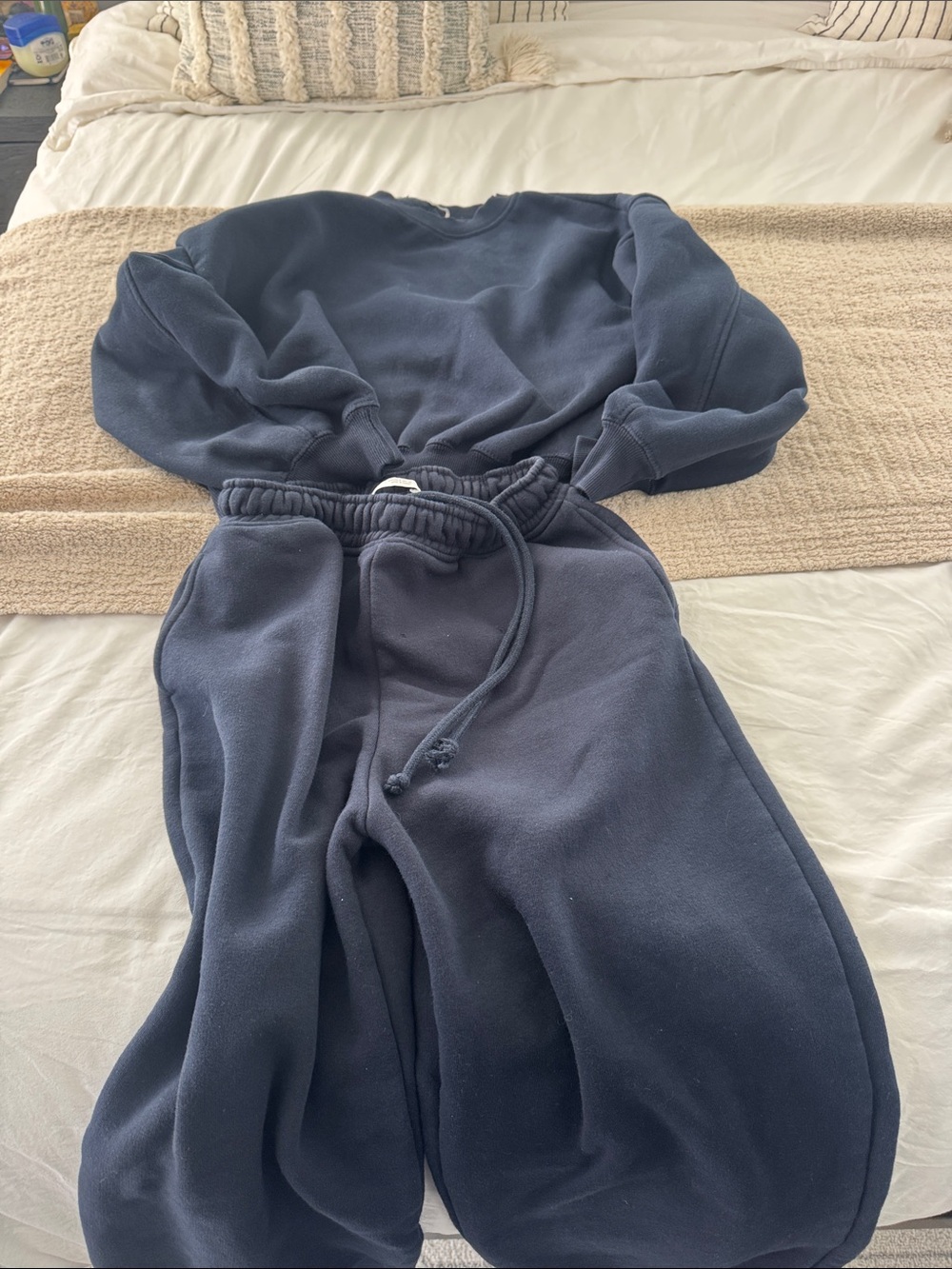 Zara Navy Blue Drawstring Sweatpants